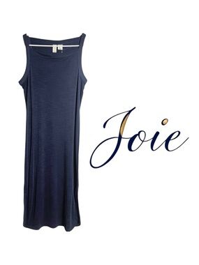 Joie navy blue 90’s inspired square neck sleeveless tank dress size S